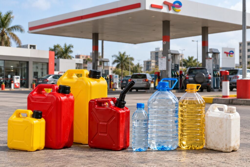 Pénurie de carburant : fini les bidons alimentaires dans les stations-service !