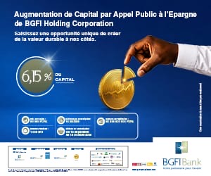 Publicité : BGFIBank – augmentation de capital